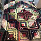 Unfinished Vintage Quilt Top Blanket  Stitched 15 X 15”Fabric Squares 86”x70