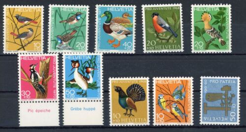 [81.612] Switzerland : Birds - Good Lot Very Fine MNH Stamps
