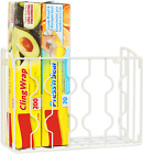 Door Wall Mount Wrap Rack Organizer Kitchen Food Foil Holder Pantry Storage New!
