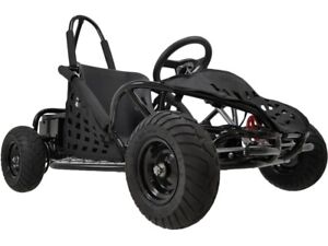 MotoTec 48v 1000w Ages 13+ Electric Kids Go Kart Black Off Road Adjustable Seat✅