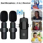 For Android/iphone 3 in 1 Wireless Lavalier Microphone Audio Video Recording Mic
