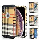 For Apple iPhone - KoolKase Hybrid ShockProof Cover Case - Khaki Plaid