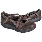 Sketchers Shape Ups Womens Mary Jane Toning Leather Shoes Brown SN24866 Size 7