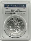 2021-D PCGS MS70 Morgan 100th Anniversary Label Silver Coin RARE GRADE (SG1087)