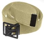 Mens Military Grade Web Belt with Black Open Face Buckle
