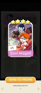 Cool Wagon - Monopoly GO! 4⭐ Sticker (Read Description) Instant Delivery