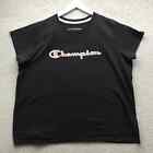 Champion T-Shirt Men's Plus Size 3X Cap Sleeve Athleticwear Graphic Logo Black