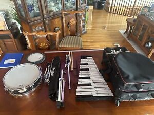 Student Pearl Xylophone Bell Kit With Carrying Case Mallets Snare and Drum