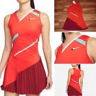 Women's Nike Court Dri Fit Pleated Ruffle Tennis Dress Melbourne DD8710 634 M