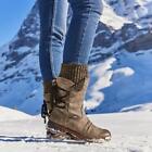 Waterproof Ladies Snow Winter Boots Womens Warm Shoes Non-slip Mid Calf Size