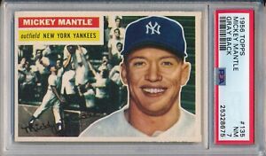 Mickey Mantle 1956 Topps #135 PSA 7 NM - Well Centered