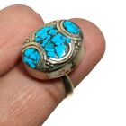 Tibetan Turquoise Handmade Ethnic Tribal Adjustable Nepali Jewelry Ring NR 3009
