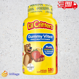 New ListingL’Il Critters Gummy Vites Daily Gummy Multivitamin for Kids, Vitamin C, D3 for I