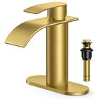 New Listing Single Hole Bathroom Faucet Gold, Single Handle D - Gold Modern 7.08