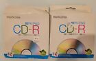 (2)Memorex CD-R 9 pk 52x 700 mbps 80 minute blank CD with paper sleeves,new open