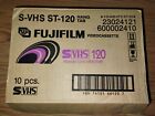 Case of 10 S-VHS New Fuji ST-120 SVHS Pro Japan Vintage Videocassette NOS