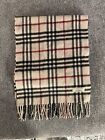 Burberry Made Exclusively In Scotland Plaid Scarf 100% Cashmere