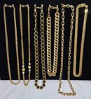 Lot Of 6 Vintage Goldtone Necklaces 1 Trifari Signed 5 Unsigned Chain Metal