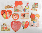 Lot of 11 Vtg Valentine's Day Cards - 20s to 40s - Honeycomb Hippo Monkey Boxing