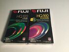 Lot of 2 Blank Fuji VHS Tapes HQ 120 and HQ 160 Video Tape Blank  Sealed
