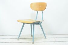 Vintage 1950's American Seating Bent Wood and Blue Metal Desk School Chair #1