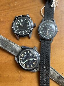 Vintage Skin Diver Watch Lot Estate For Parts And Repair