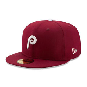 Philadelphia Phillies MLB Authentic New Era 59FIFTY Fitted Hat Cap - Burgundy