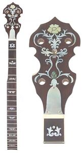 5 String 22 fret Banjo Neck Maple MOP & Abalone Inlaid NBN550-556