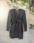 Zara Women’s SS21 Black Draped Blazer Mini Dress Long Sleeves - Size Medium