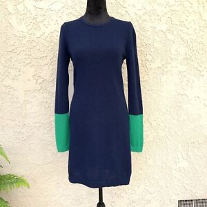 Theory Women's Size M 100% Cashmere Jiya CC Lofty Color Block Sweater Dress