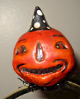 Johanna Parker Bethany Lowe Jack O Lantern Pumpkin Clip-On Halloween Ornament