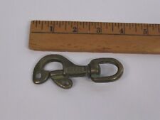 Vintage solid brass Snap Hook Swivel, navel signal flag attachment clip.
