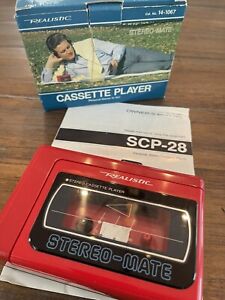 Vtg Realistic Stereo-mate Cassette Player With Headphones