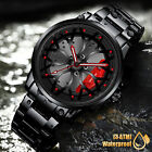 Waterproof Men's Car Wheel Watch Fashion Sport Analog Quartz Rim Hub Wristwatch