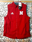NWT adidas Scarlet Nebraska Huskers Game Mode Full-Zip Vest GE6277 Men's Size M
