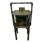 Asian Smoke Stand Humidor Cabinet Table Copper Lined with metal brass box Vtg