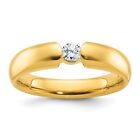 14k Yellow Gold 1/4 Ct Diamond Ring For Men Size 10