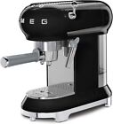 Smeg Espresso coffee machine ECF01BLEU, 1350 W, 1 Liter, Stainless Steel, Black