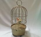 Vintage Battery Powered Chirping Bird in Cage 1950's MCI Made in Japan TIN TOY