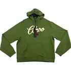 Akoo Script Top Hoodie Mens Size 2XL Green Avocado Fleece Pullover Sweatshirt