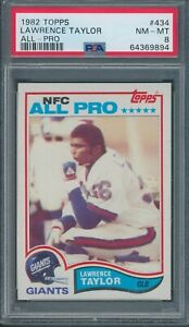 1982 Topps #434 Lawrence Taylor All-Pro PSA NM-MT 8 *9894