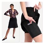 Betabrand Ponte Black Skort Skirt A Line Modest Womens Size M Office Yoga Casual