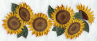 Sunflower Border Fall Autumn Leaves Bath HAND TOWEL Set EMBROIDERED Gift