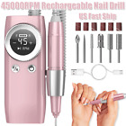 45000RPM Rechargeable Nail Drill Machine Manicure Portable Nail File Set US Ship