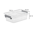 2.7 Qt. Modular Latch Box Plastic Titanium For A Variety Of Small Storage Needs