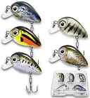 5PCS Micro Crankbait Fishing Lures for Bass Trout Topwater Lures Kit Slow