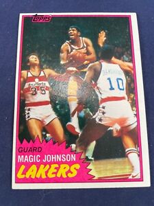 1981-82 Topps Magic Johnson #21 2nd Year Los Angeles LA Lakers HOF