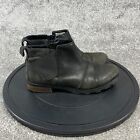 Sorel Boots Women's Size 8.5 Ankle Round Toe Pull On Black Leather