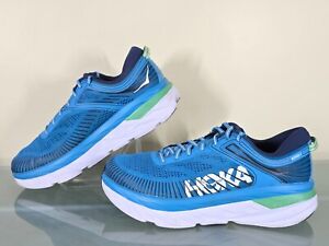 HOKA ONE ONE Bondi 7 Blue Running Sneaker Shoes F27220E Mens Size 12