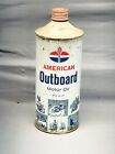 Standard American Outboard Motor Oil Can One Quart Cone Top Good Condition